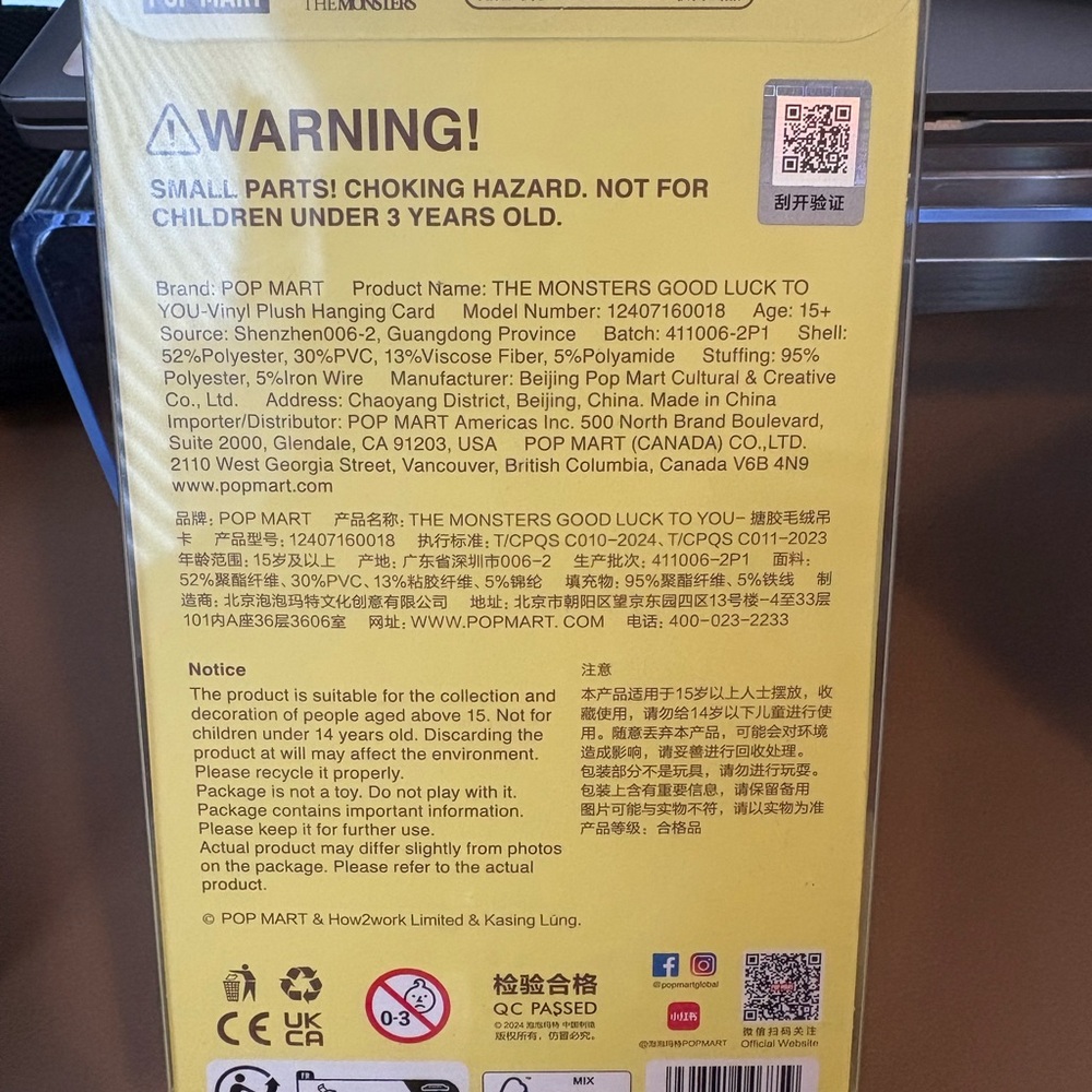 THAILAND EXCLUSIVE! Good Luck to you Labubu plush pendant - Picture 4 of 5